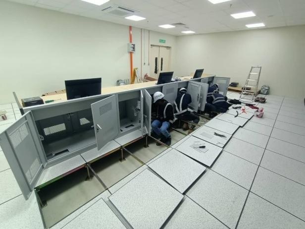 Control room fit-out with console desks